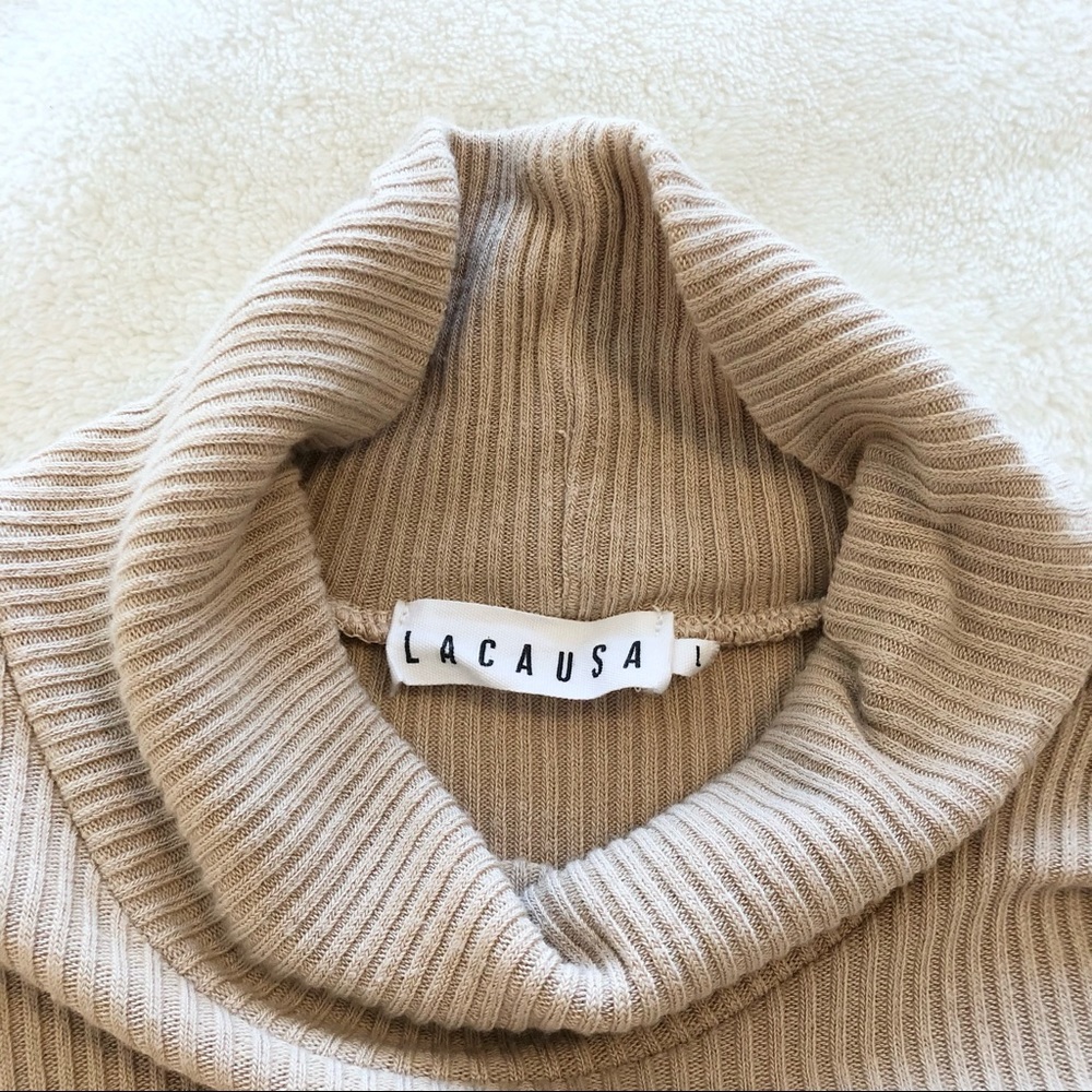 {Lacausa} Ribbed Turtleneck - Picture 4 of 5